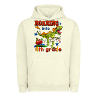 Pigment Pistachio roaring into 4th grade Urban Hoodie - BundleAndBundleShop
