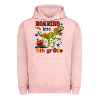 Pigment Salmon roaring into 4th grade Urban Hoodie - BundleAndBundleShop