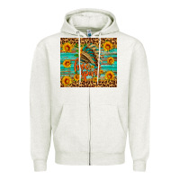 Oatmeal Heather free spirit Zipper Hoodie - HRA Design Shop