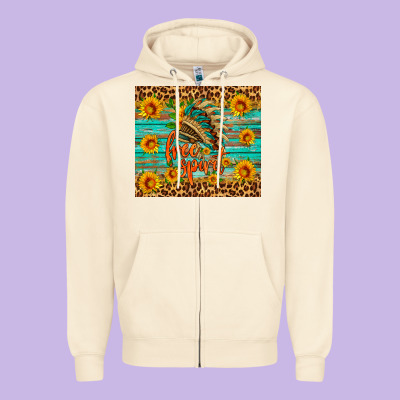 Free Spirit Zipper Hoodie Designed By Hra Design Shop