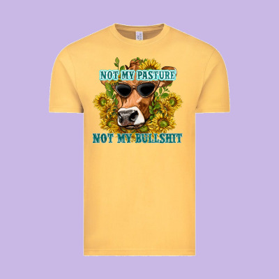 Not My Pasture Not My Bullshit Vintage Tee Designed By Texasbilliewilder