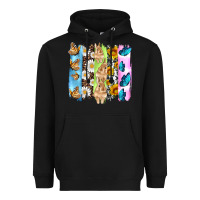 Black easter bunny butterfly daisy and sunflower with cowhide and  leopard b Heavyweight Hoodie - Artiststas