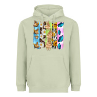 Matcha easter bunny butterfly daisy and sunflower with cowhide and  leopard b Heavyweight Hoodie - Artiststas