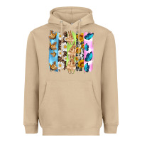 Mushroom easter bunny butterfly daisy and sunflower with cowhide and  leopard b Heavyweight Hoodie - Artiststas