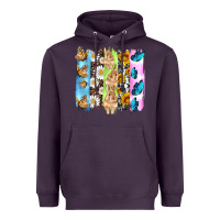 Plum easter bunny butterfly daisy and sunflower with cowhide and  leopard b Heavyweight Hoodie - Artiststas