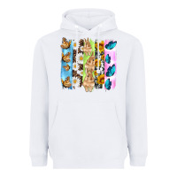 White easter bunny butterfly daisy and sunflower with cowhide and  leopard b Heavyweight Hoodie - Artiststas