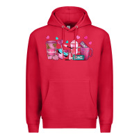 Cardinal lash hustler with eyelashes coffee cups Premium Hoodie - NancyCooperArtShop