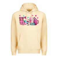 Pina Colada lash hustler with eyelashes coffee cups Premium Hoodie - NancyCooperArtShop