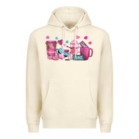 Sandshell lash hustler with eyelashes coffee cups Premium Hoodie - NancyCooperArtShop
