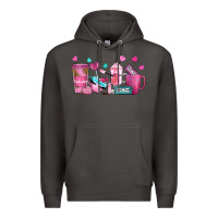 Smoke lash hustler with eyelashes coffee cups Premium Hoodie - NancyCooperArtShop