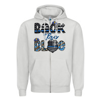 Dove Grey back the blue1 Zipper Hoodie - CowhideDigitalArt