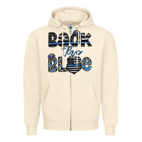 Sandshell back the blue1 Zipper Hoodie - CowhideDigitalArt