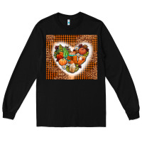 Black western fall heart Long Sleeve Tee - AdoDesignShop