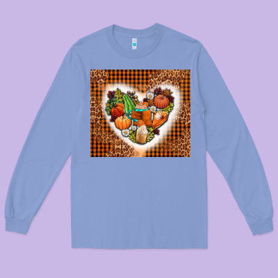 Western Fall Heart Long Sleeve Tee Designed By Adodesignshop