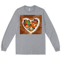 Heather Grey western fall heart Long Sleeve Tee - AdoDesignShop