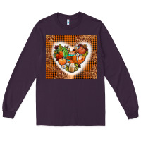 Plum western fall heart Long Sleeve Tee - AdoDesignShop