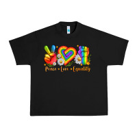 Black peace love equality Urban Heavy Tee - texasbilliewilder