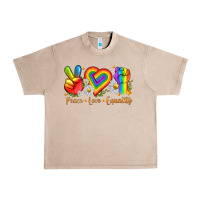 French Oak peace love equality Urban Heavy Tee - texasbilliewilder