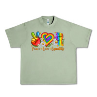 Oil Green peace love equality Urban Heavy Tee - texasbilliewilder