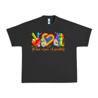 Pigment Black peace love equality Urban Heavy Tee - texasbilliewilder