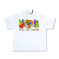 White peace love equality Urban Heavy Tee - texasbilliewilder
