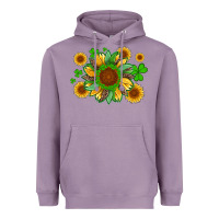 Lavender st patricks sunflowers with shamrock and glitters with leopard Heavyweight Hoodie - Artiststas