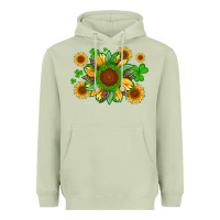 Matcha st patricks sunflowers with shamrock and glitters with leopard Heavyweight Hoodie - Artiststas