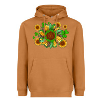 Meerkat st patricks sunflowers with shamrock and glitters with leopard Heavyweight Hoodie - Artiststas