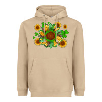 Mushroom st patricks sunflowers with shamrock and glitters with leopard Heavyweight Hoodie - Artiststas