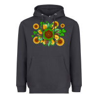Smoke st patricks sunflowers with shamrock and glitters with leopard Heavyweight Hoodie - Artiststas