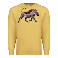 Antique Gold Warthog Illustrations Premium Sweatshirt - LillyAllenDesigns