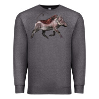 Charcoal Heather Warthog Illustrations Premium Sweatshirt - LillyAllenDesigns