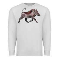 Dove Grey Warthog Illustrations Premium Sweatshirt - LillyAllenDesigns