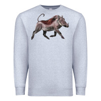 Heather Grey Warthog Illustrations Premium Sweatshirt - LillyAllenDesigns