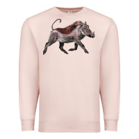 Pale Pink Warthog Illustrations Premium Sweatshirt - LillyAllenDesigns