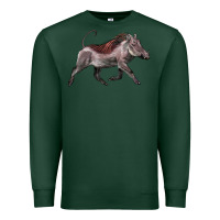 Sports Green Warthog Illustrations Premium Sweatshirt - LillyAllenDesigns