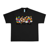 Black peace love pride Urban Heavy Tee - texasbilliewilder