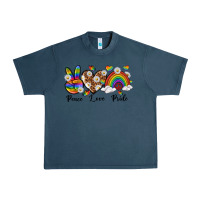 Midnight Navy peace love pride Urban Heavy Tee - texasbilliewilder