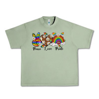 Oil Green peace love pride Urban Heavy Tee - texasbilliewilder