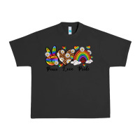 Pigment Black peace love pride Urban Heavy Tee - texasbilliewilder