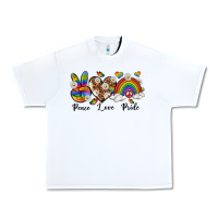 White peace love pride Urban Heavy Tee - texasbilliewilder