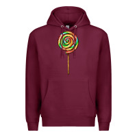 Burgundy rainbow lollipop Premium Hoodie - AdoDesignShop