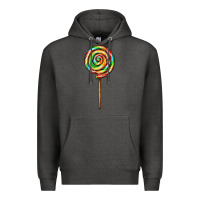 Charcoal Heather rainbow lollipop Premium Hoodie - AdoDesignShop