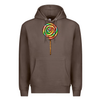 Coffee rainbow lollipop Premium Hoodie - AdoDesignShop