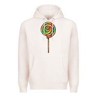 Pale Pink rainbow lollipop Premium Hoodie - AdoDesignShop