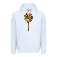 White rainbow lollipop Premium Hoodie - AdoDesignShop