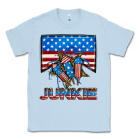 Dusty Blue American junkie Classic Tee - Neo Western