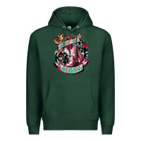 Sports Green lets go girls cowboy boots cowgirl Premium Hoodie - NancyCooperArtShop
