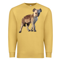 Antique Gold Baby Hyena Illustrations Premium Sweatshirt - LillyAllenDesigns