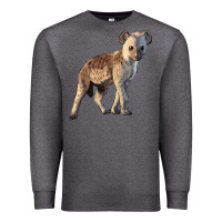 Charcoal Heather Baby Hyena Illustrations Premium Sweatshirt - LillyAllenDesigns